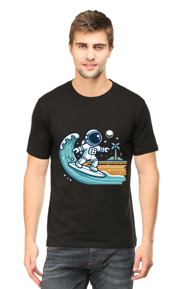 Surfing Astronaut Galactic Beach Adventure T-Shirt