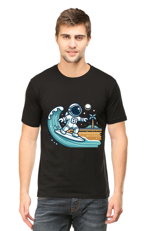 Surfing Astronaut Galactic Beach Adventure T-Shirt