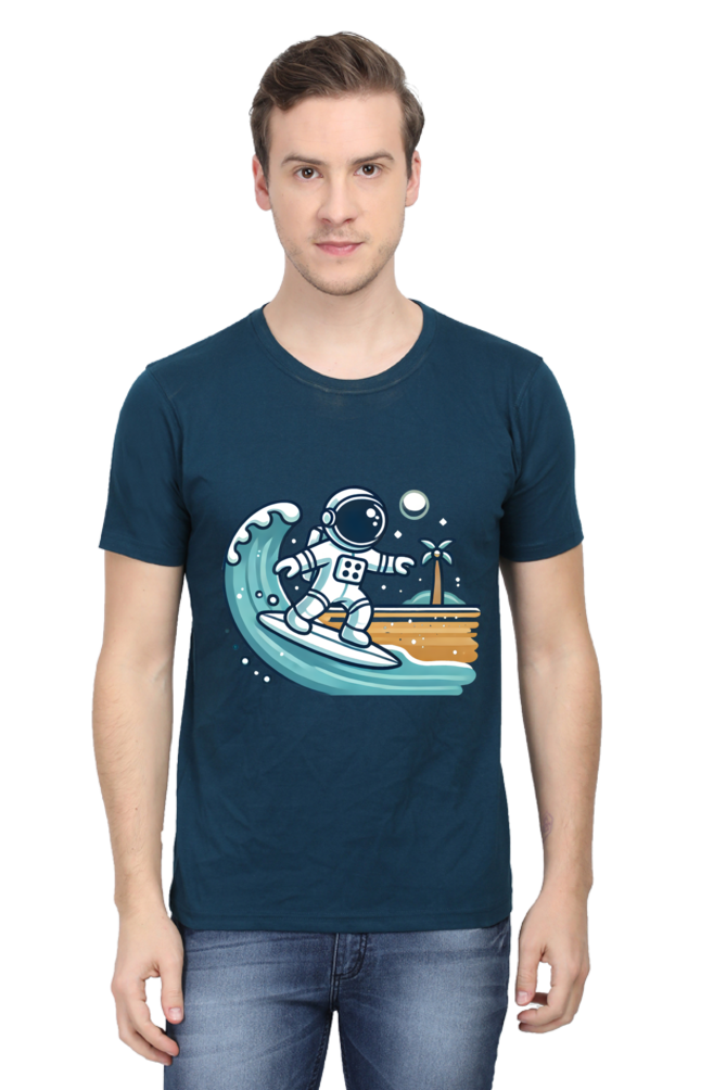 Surfing Astronaut Galactic Beach Adventure T-Shirt