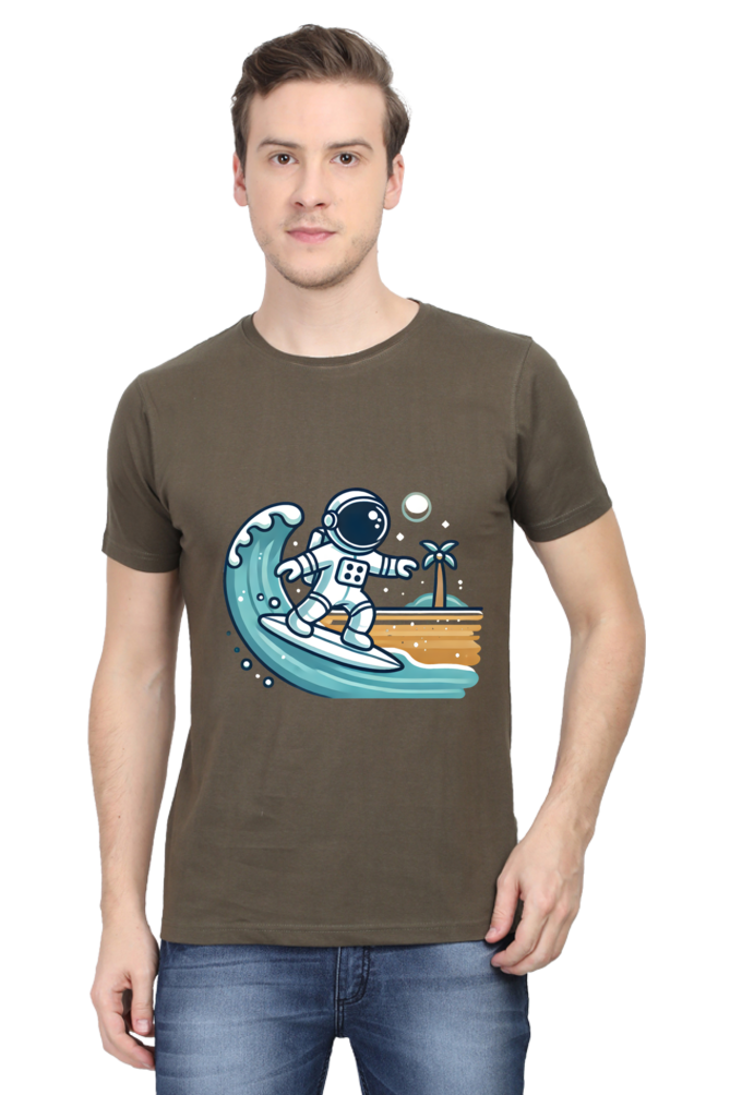 Surfing Astronaut Galactic Beach Adventure T-Shirt