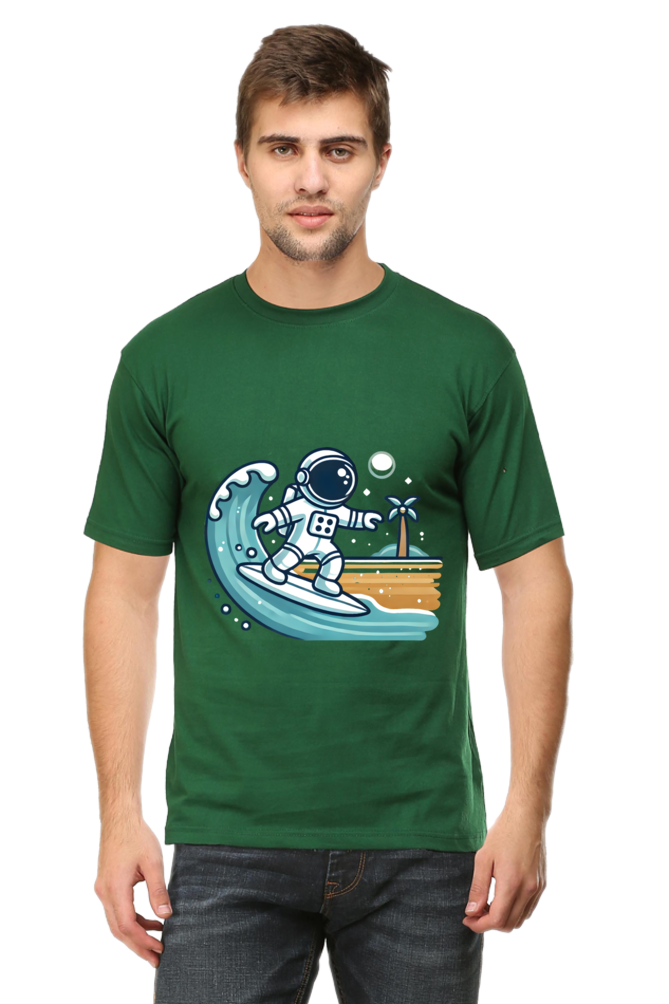 Surfing Astronaut Galactic Beach Adventure T-Shirt